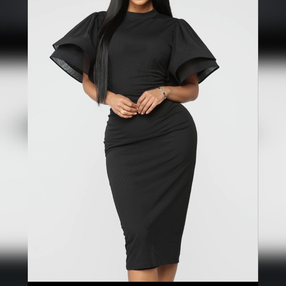 Fashion Nova No Drama Ruffle Dress